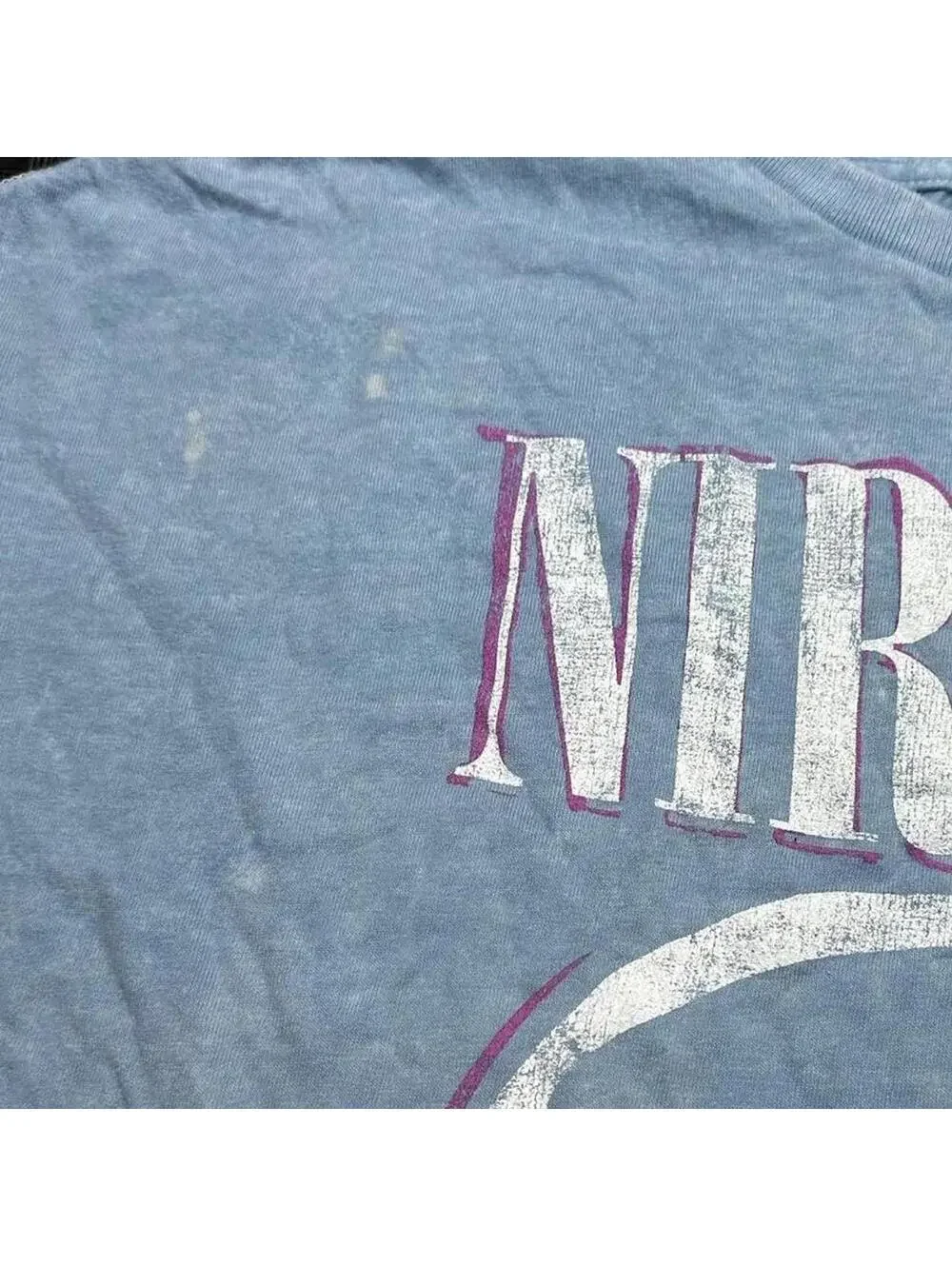 Light Blue Nirvana Smiley Face T-Shirt (Size XL) NWOT